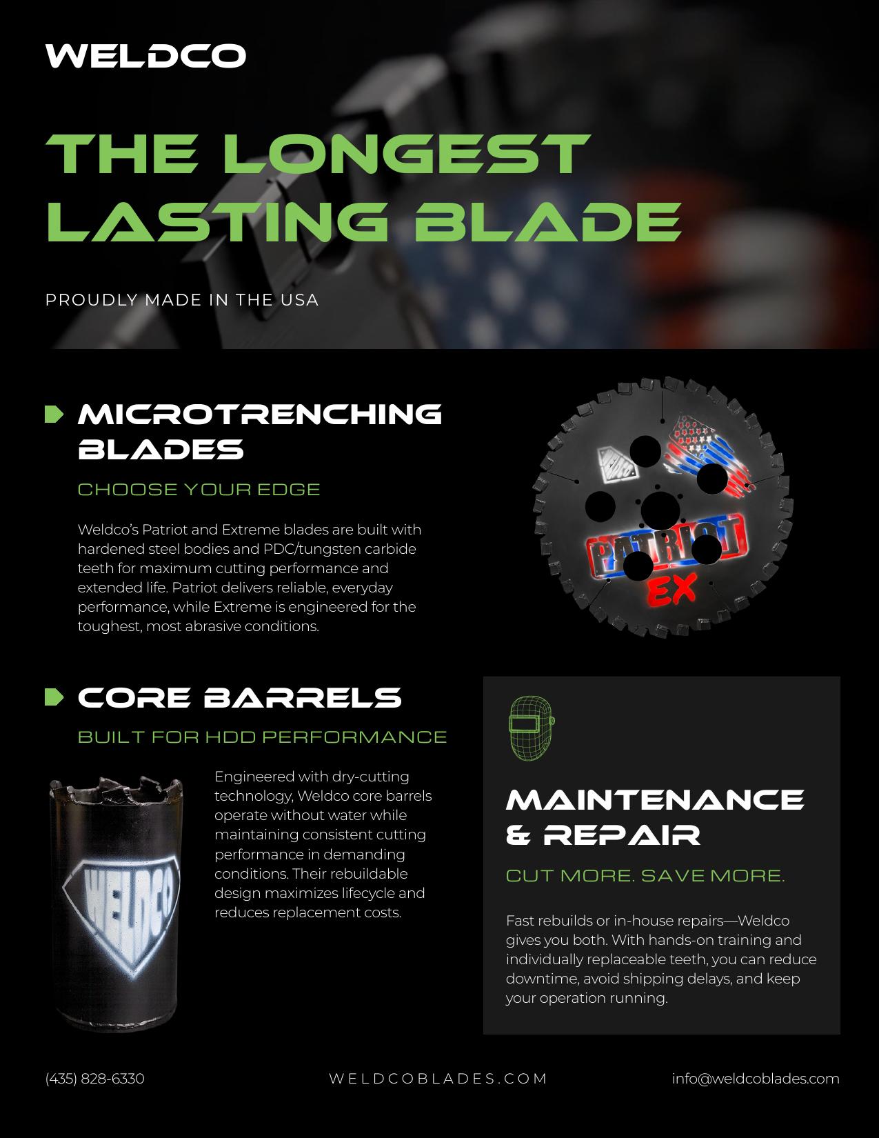 Weldco one-pager sales collateral