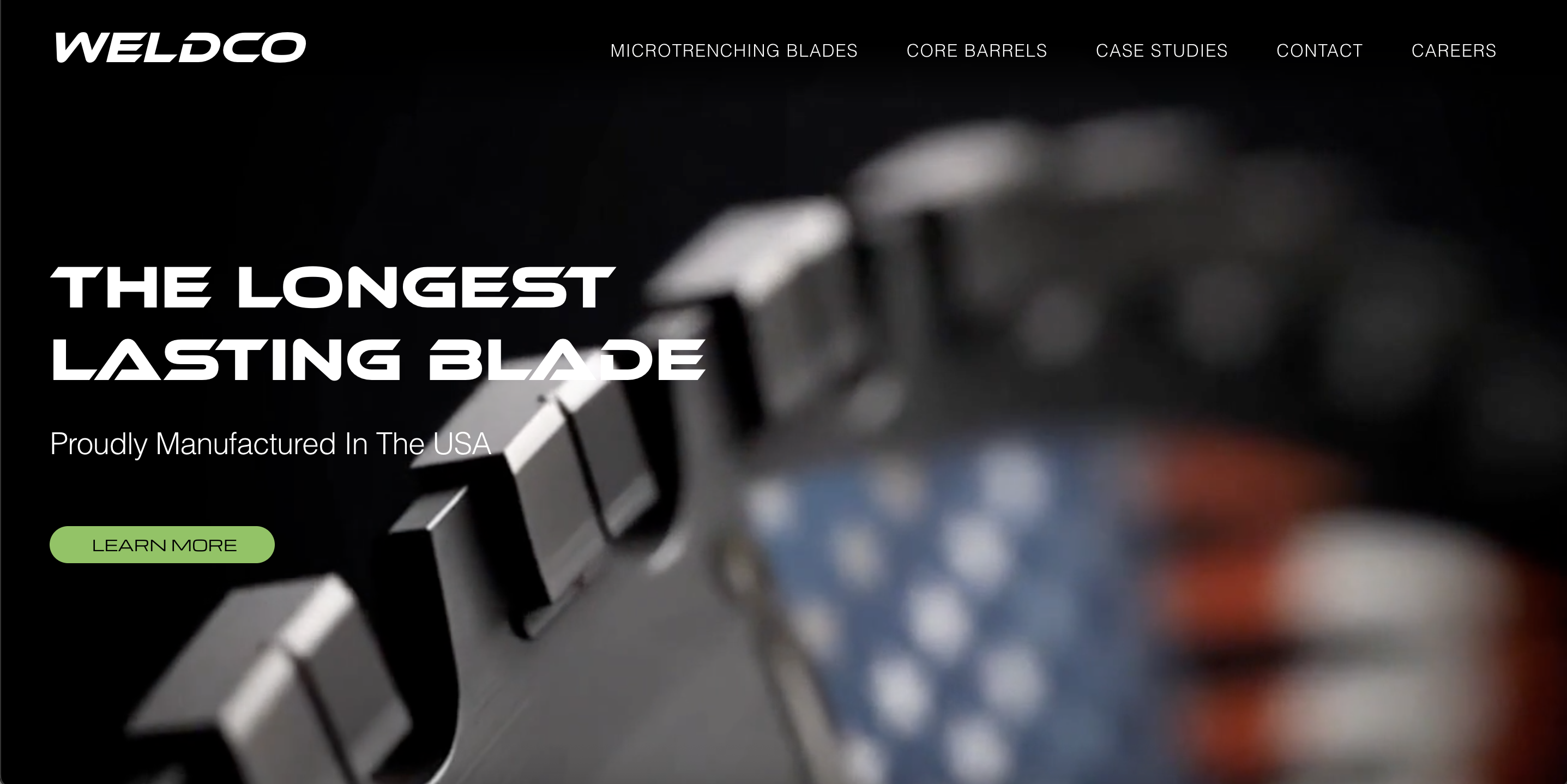 weldcoblades.com homepage screenshot